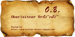 Oberleitner Brúnó névjegykártya